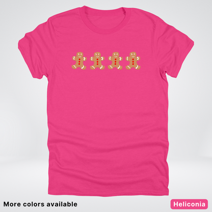 4 Gingerbread Men - T-Shirt