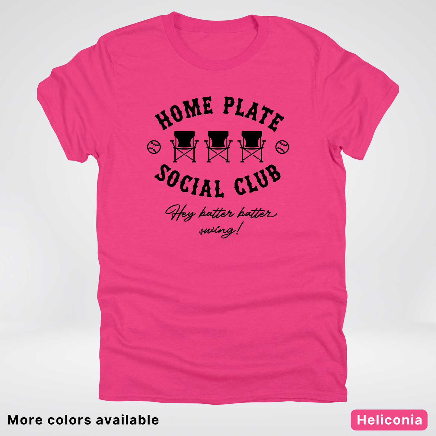 Home Plate Social Club – Black Design - T-Shirt