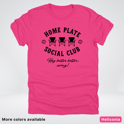 Home Plate Social Club – Black Design - T-Shirt