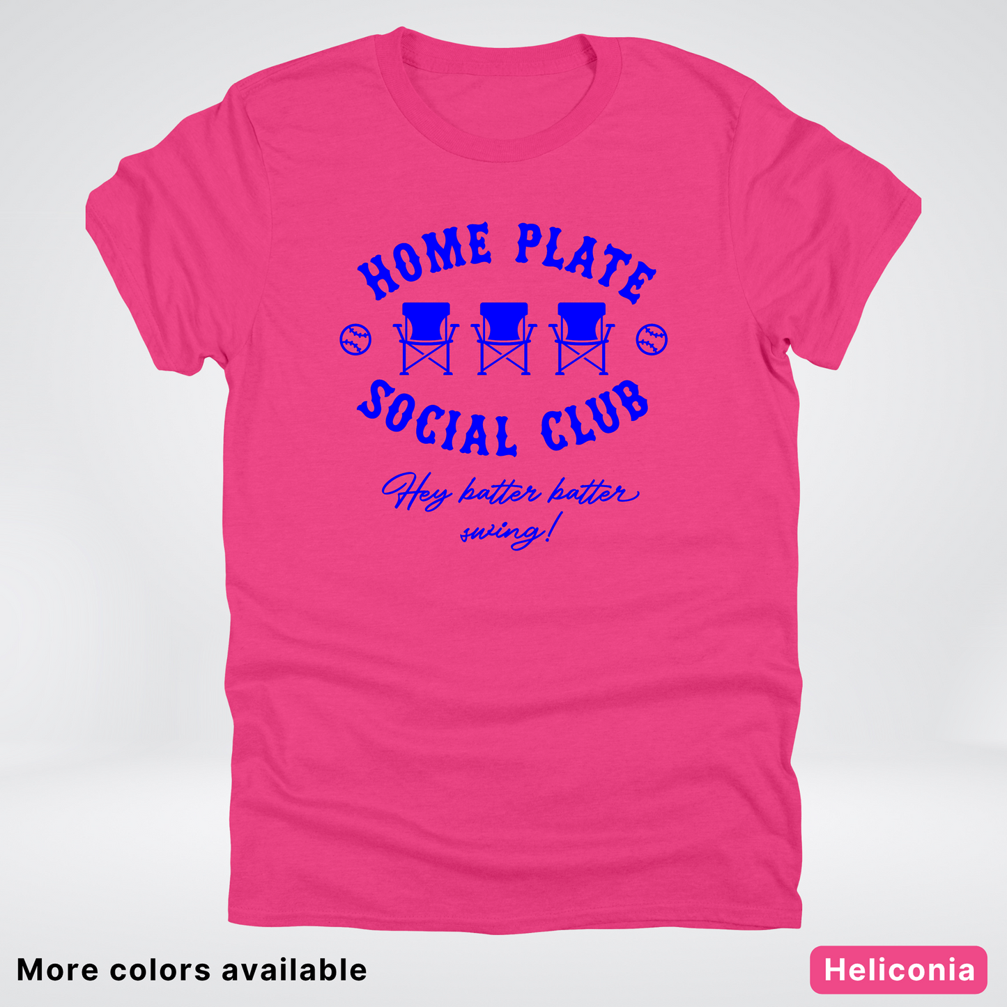 Home Plate Social Club – Blue Design - T-Shirt