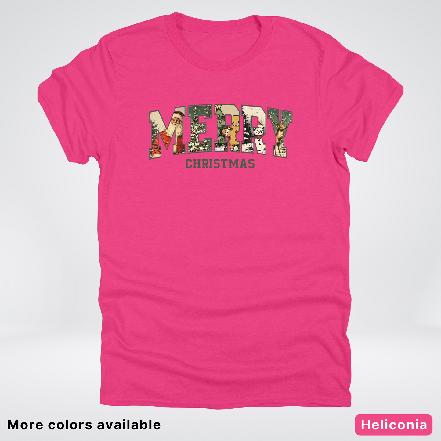 Vintage Merry Christmas Varsity - T-Shirt