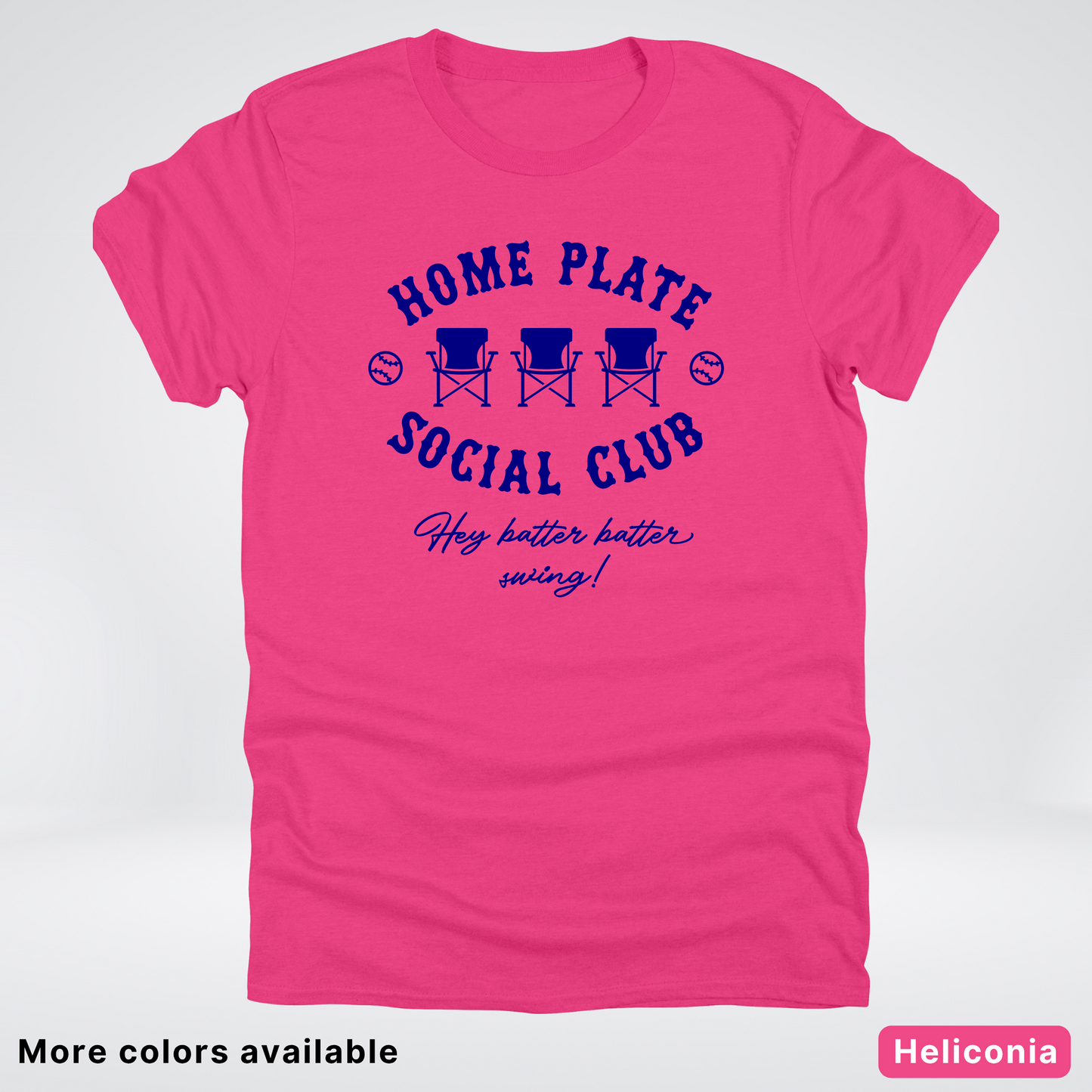 Home Plate Social Club – Navy Design - T-Shirt