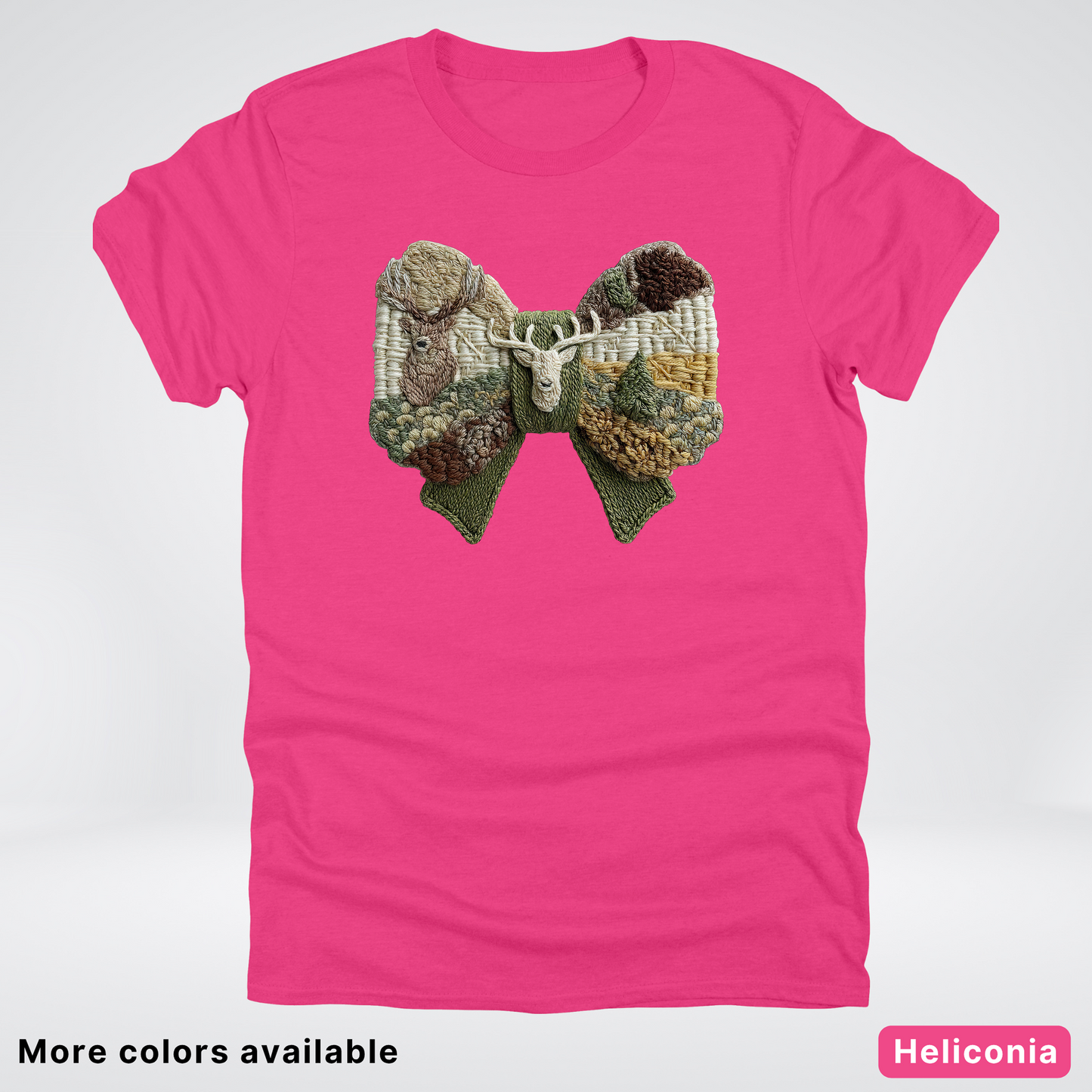 Rocking Horse Holiday Bow – Hook Yard Faux Look - T-Shirt