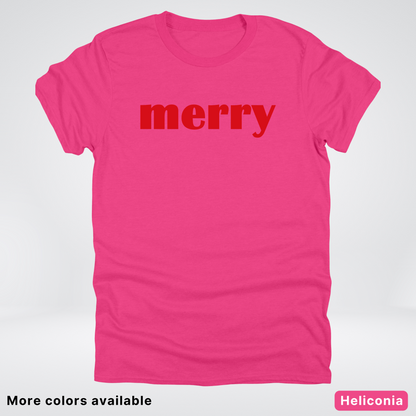 Merry - Red Design - T-Shirt