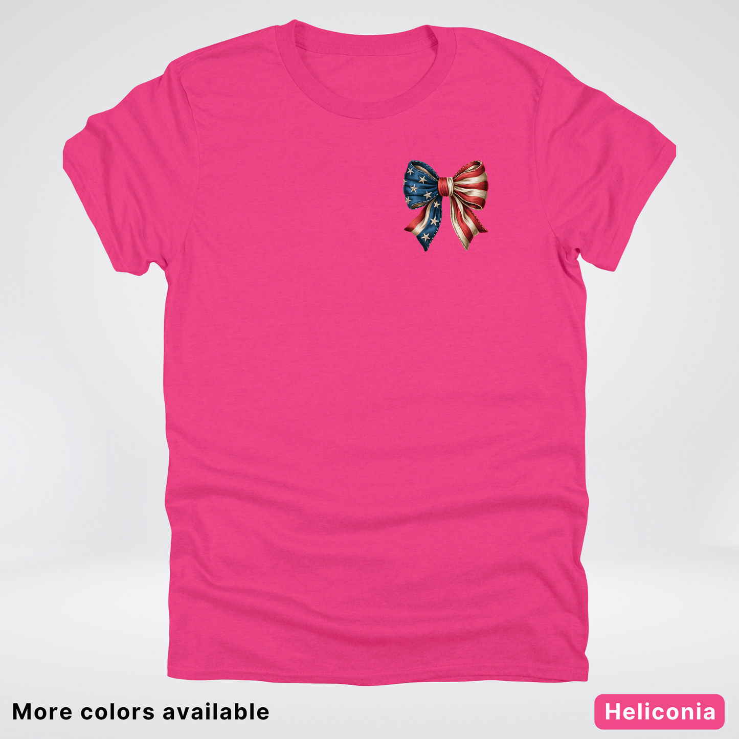 USA Flag Coquette Bow - 4th Of July Design 02 T-Shirt