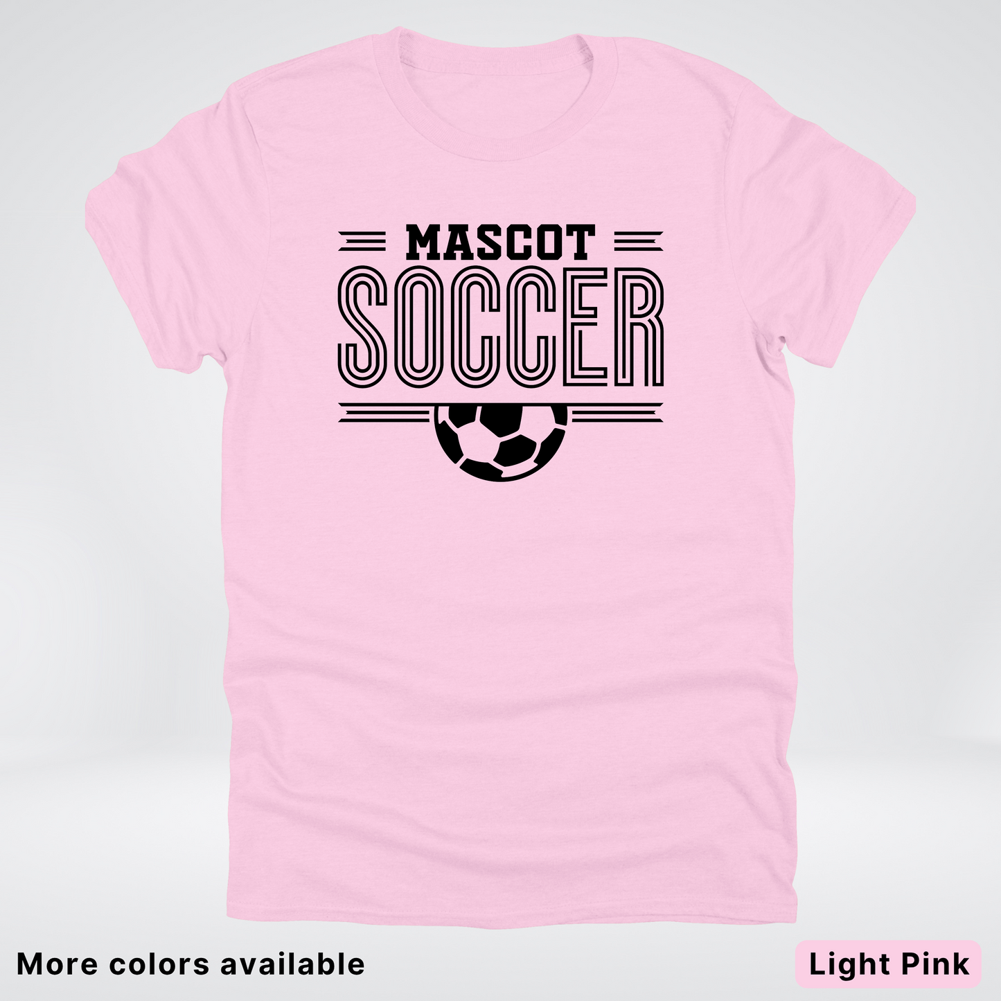 Custom Mascot – Black Design 15 - Soccer T-Shirt