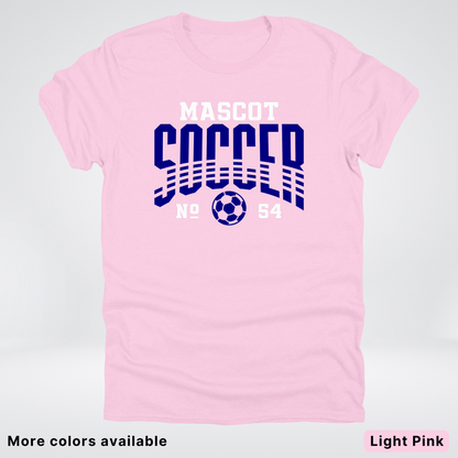 Custom Mascot & Number – Navy Design 09 - Soccer T-Shirt