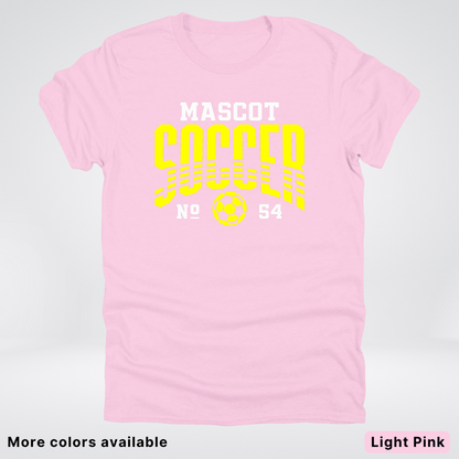 Custom Mascot & Number – Yellow Design 06 - Soccer T-Shirt