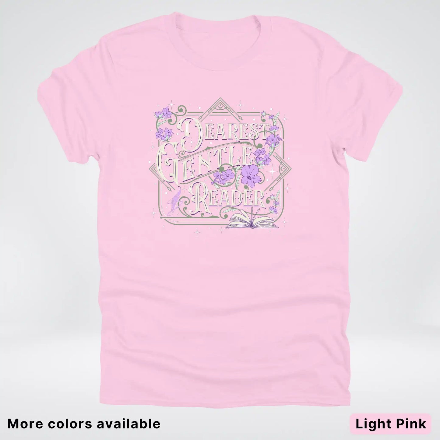 Dearest Gentle Reader – Vintage Floral Book Lover Graphic - T-Shirt
