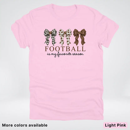 Football Is My Favorite Season – Game Day Bow T-Shirt