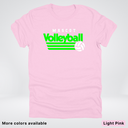 Custom Mascot - Green - Volleyball Design 55 - T-Shirt