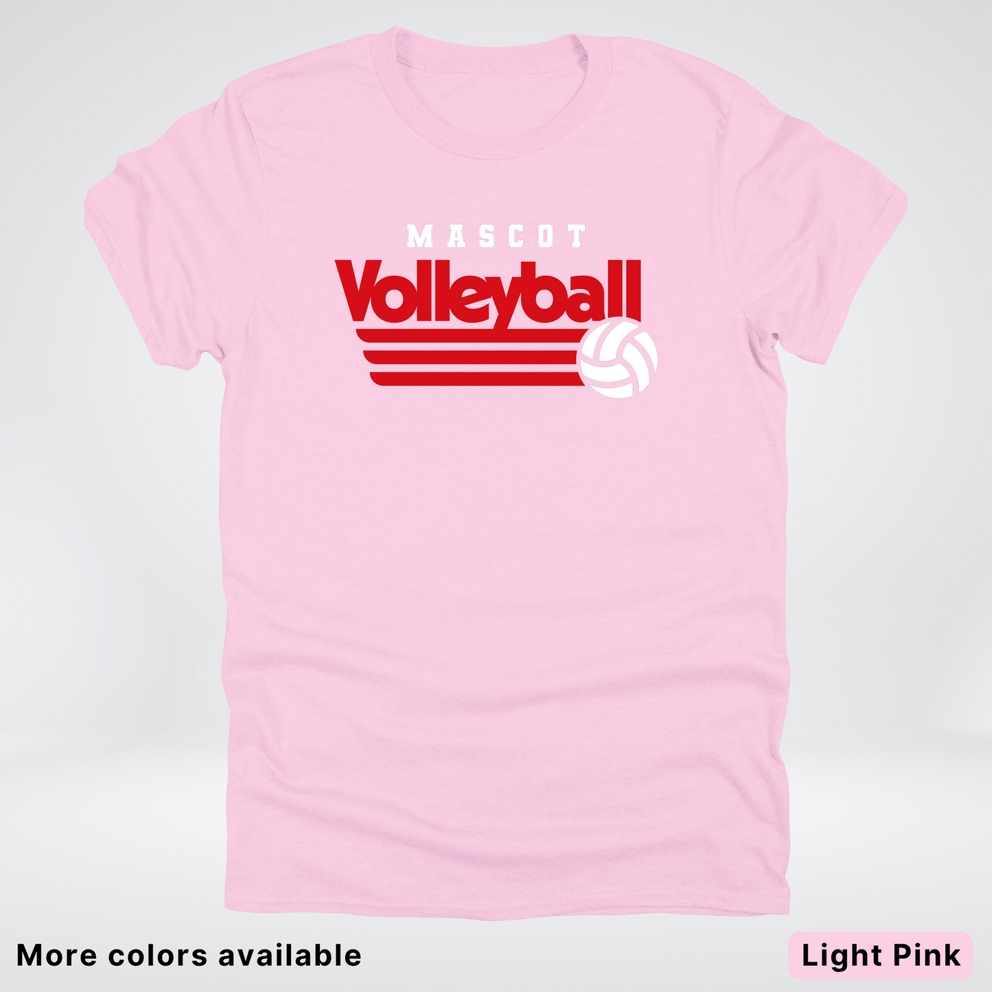 Custom Mascot - Red - Volleyball Design 53 - T-Shirt