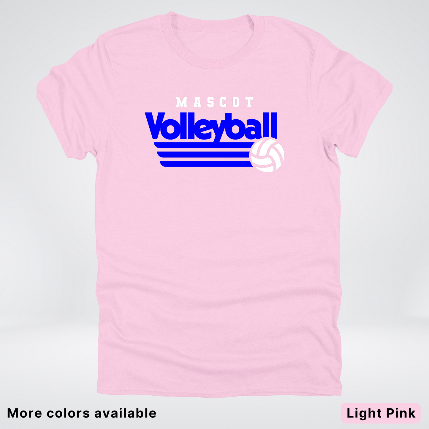 Custom Mascot - Blue - Volleyball Design 51 - T-Shirt