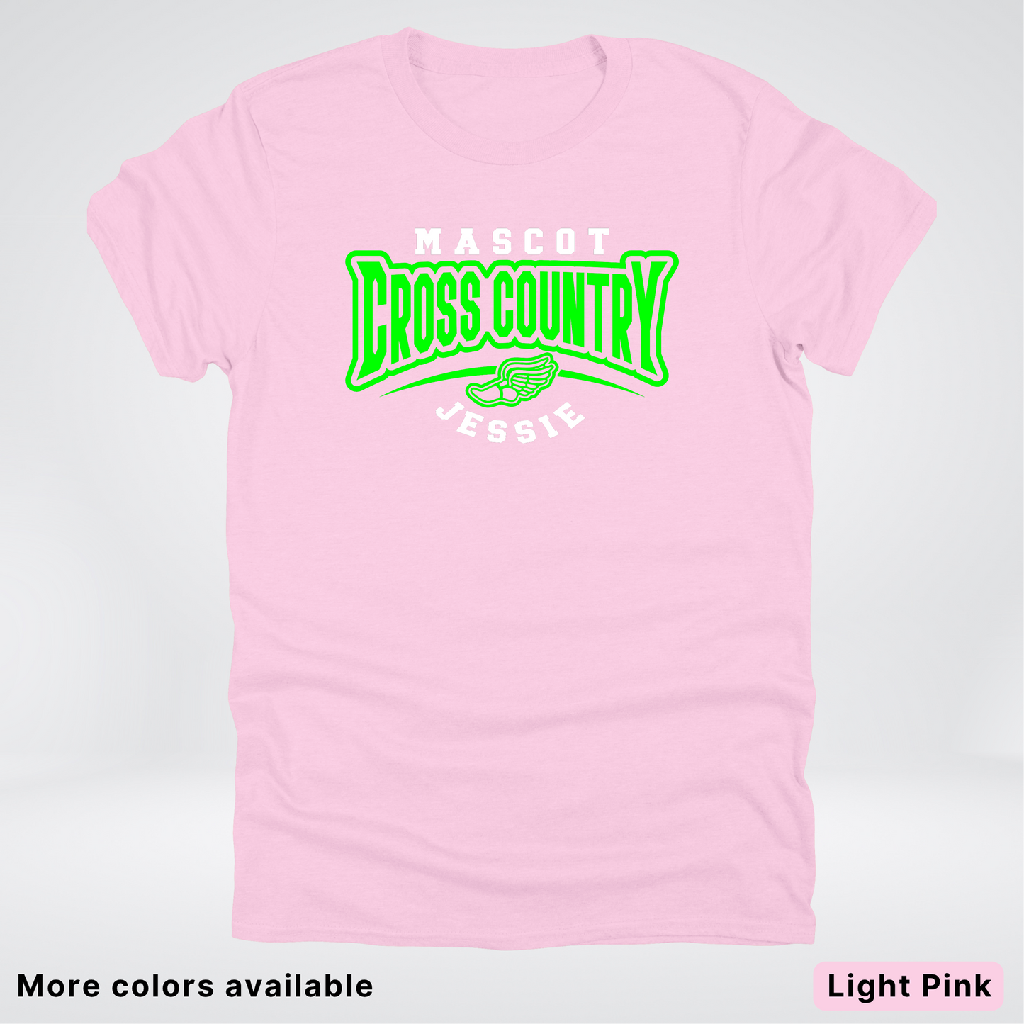 Custom Mascot & Name – Green Design – Cross Country 09 - T-Shirt