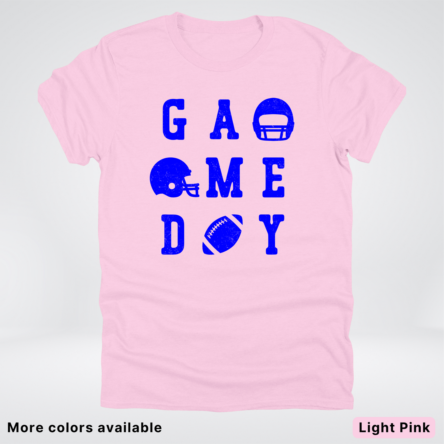 Game Day Football 3 x 3 - Blue Design - T-Shirt