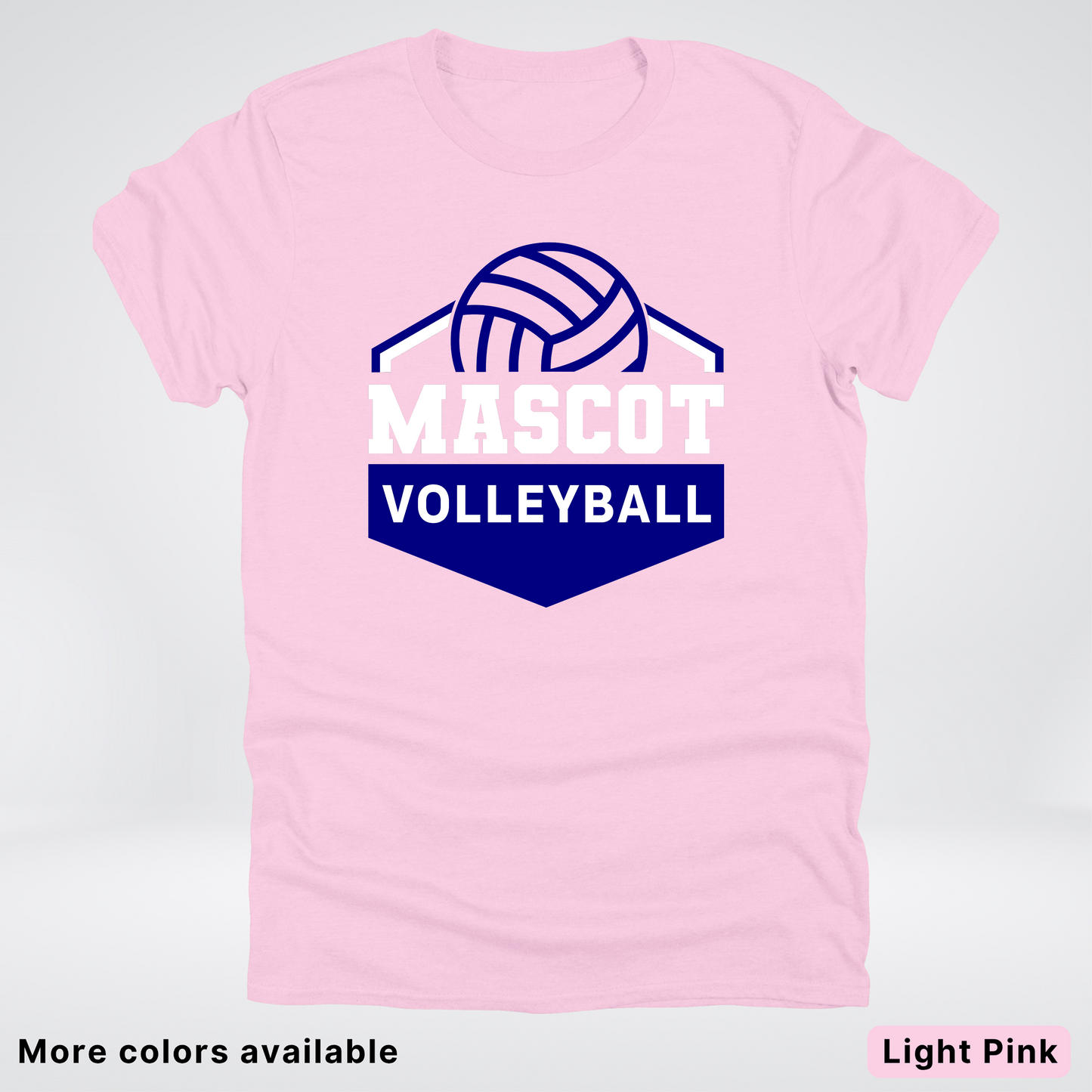 Custom Mascot - Navy - Volleyball Design 67 - T-Shirt