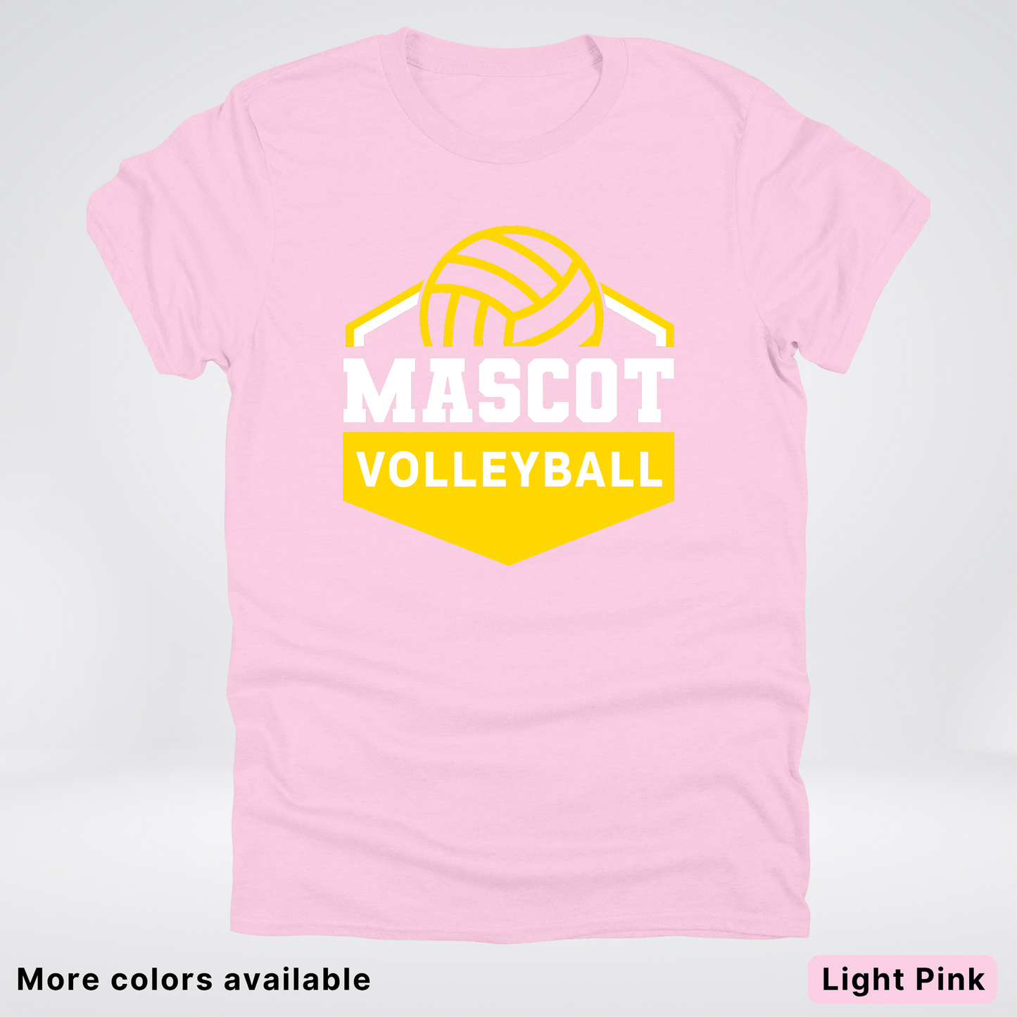 Custom Mascot - Gold - Volleyball Design 64 - T-Shirt