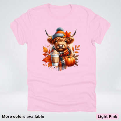 Fall Cow Cold Brew Coffee Pumpkin - T-Shirt