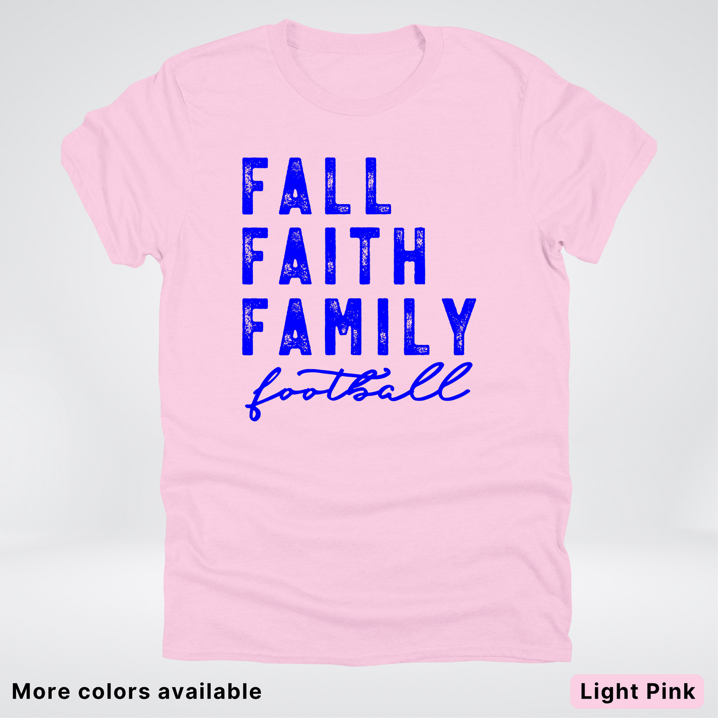 Fall Faith Family – Blue Design - Football - T-Shirt