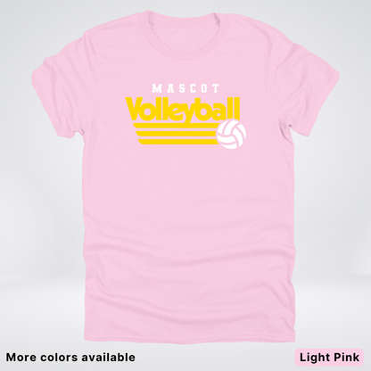 Custom Mascot - Gold - Volleyball Design 52 - T-Shirt