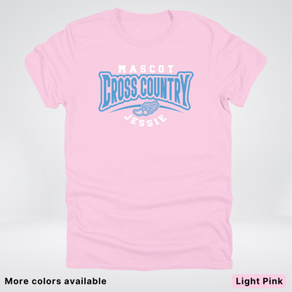 Custom Mascot & Name – Light Blue Design – Cross Country 11 - T-Shirt