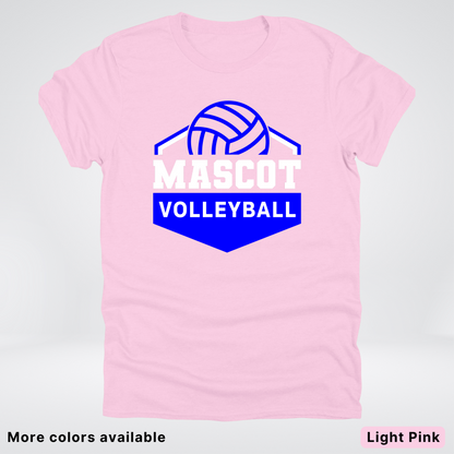 Custom Mascot - Blue - Volleyball Design 63 - T-Shirt