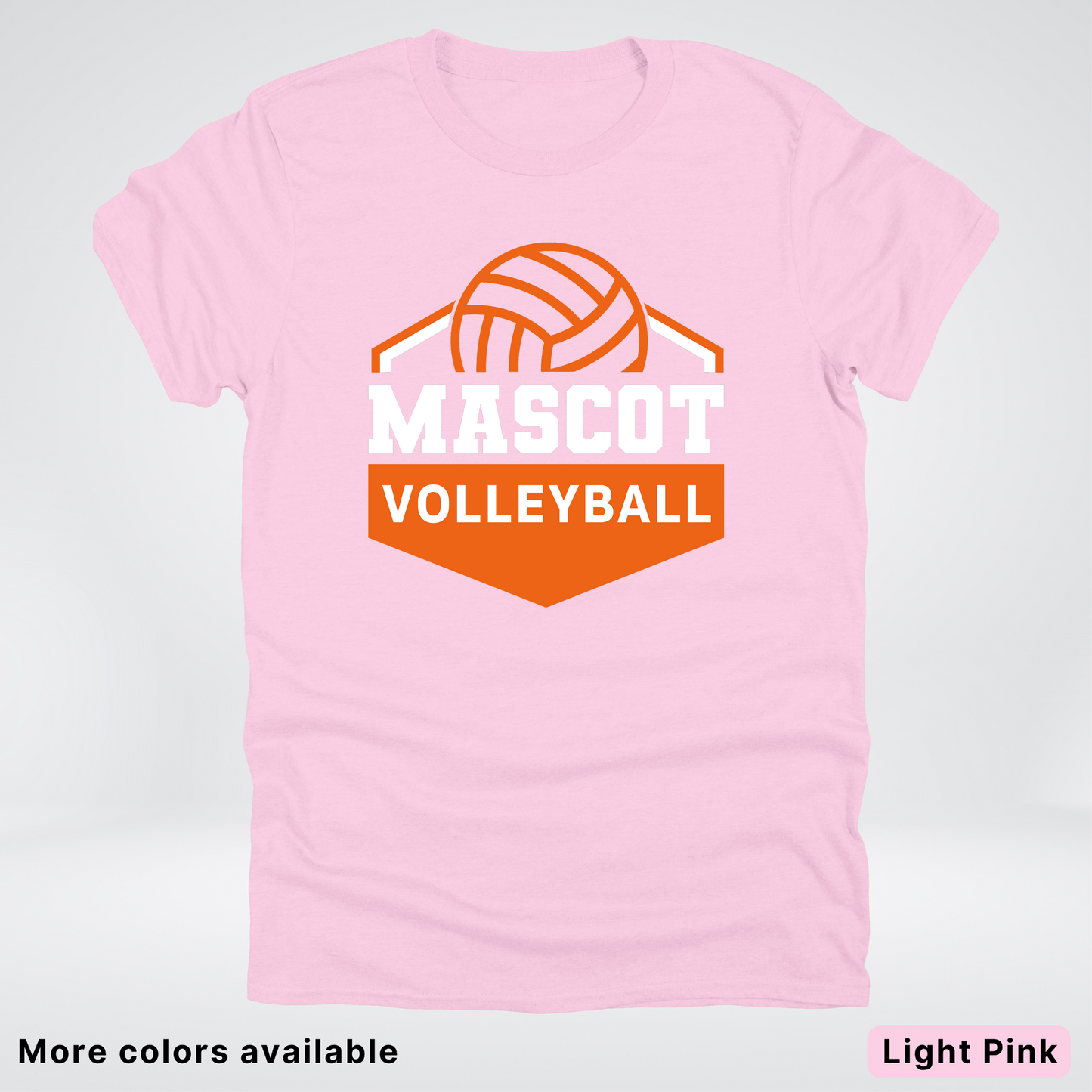 Custom Mascot - Orange - Volleyball Design 70 - T-Shirt