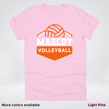 Custom Mascot - Orange - Volleyball Design 70 - T-Shirt