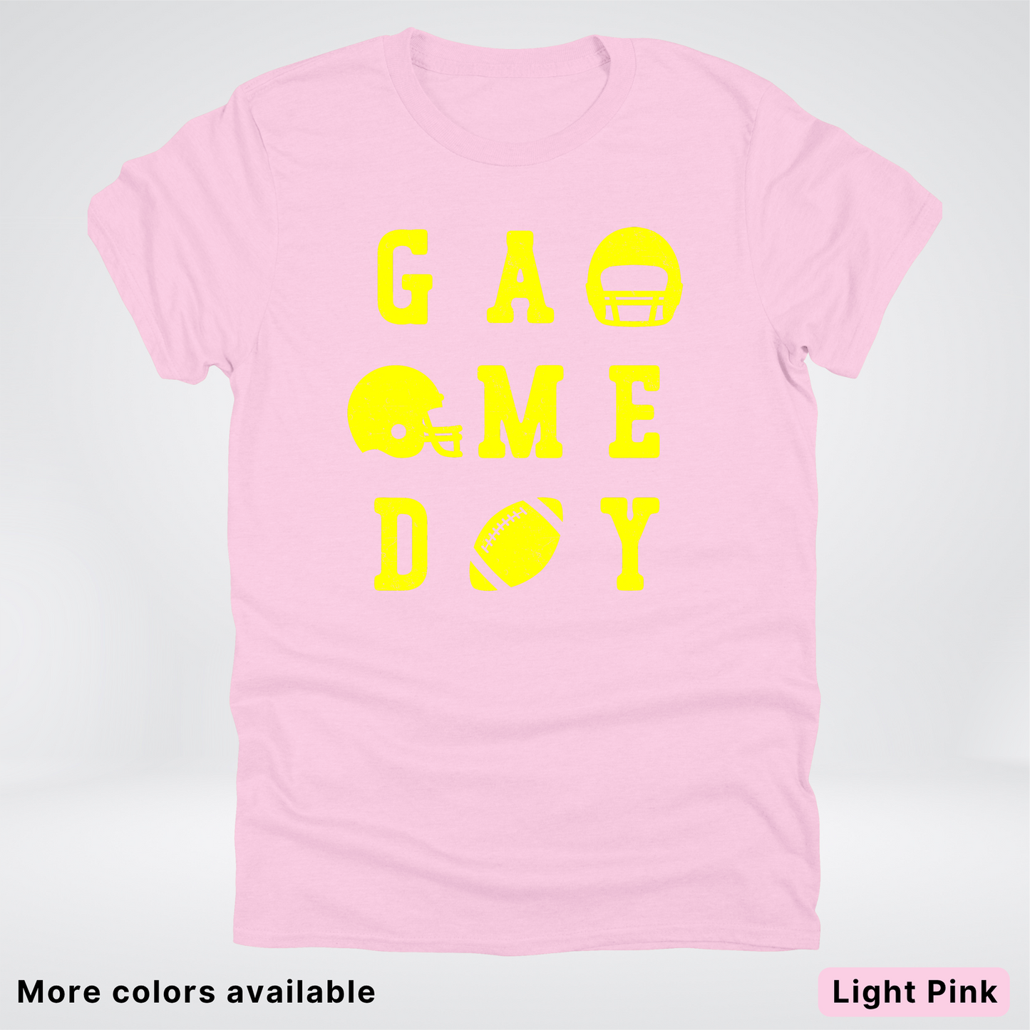 Game Day Football 3 x 3 - Yellow Design - T-Shirt