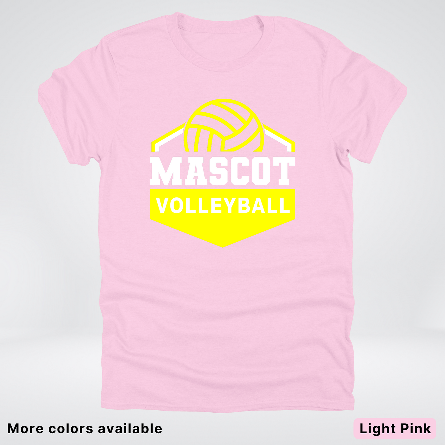 Custom Mascot - Yellow - Volleyball Design 66 - T-Shirt