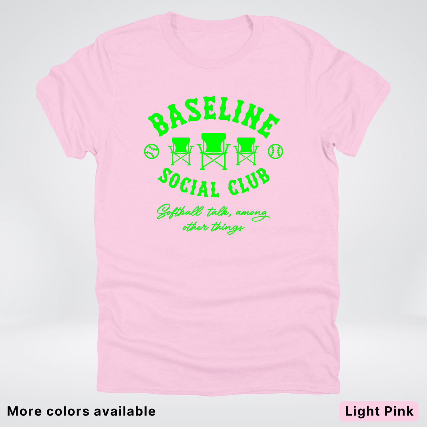 Baseline Social Club Softball – Green Design - T-Shirt