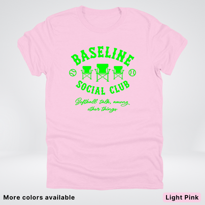 Baseline Social Club Softball – Green Design - T-Shirt