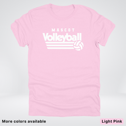 Custom Mascot - White - Volleyball Design 48 - T-Shirt