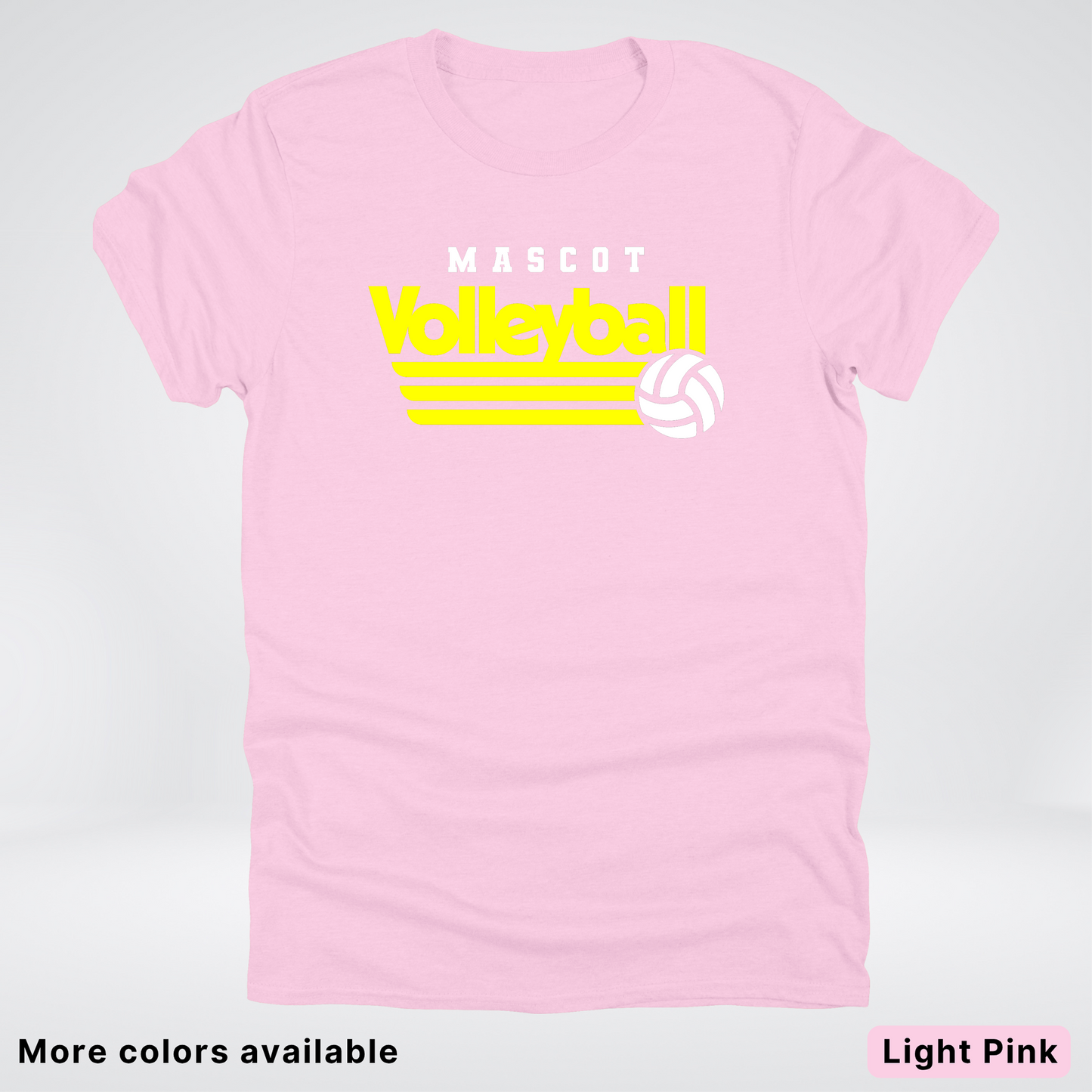 Custom Mascot - Yellow - Volleyball Design 54 - T-Shirt
