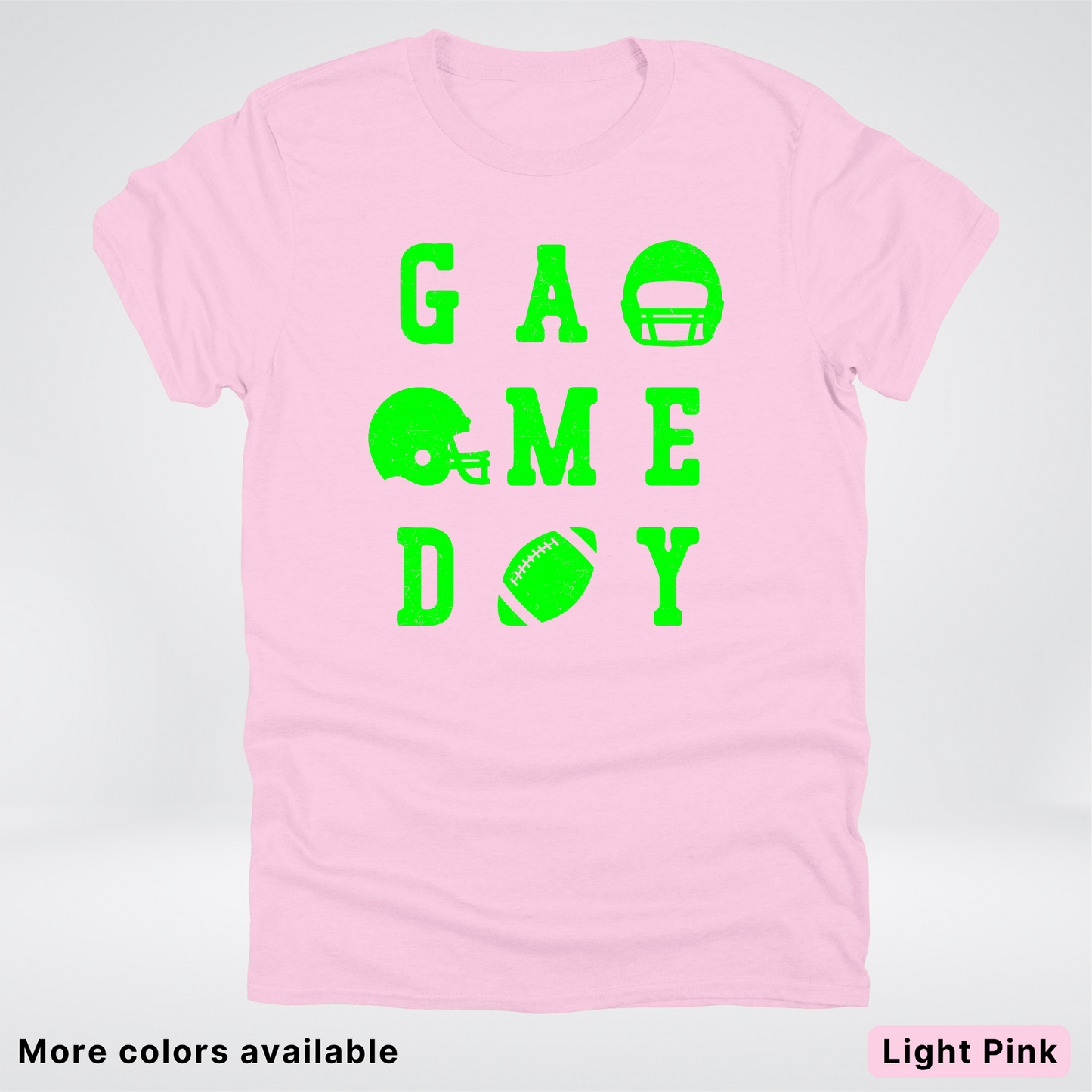 Game Day Football 3 x 3 - Green Design - T-Shirt