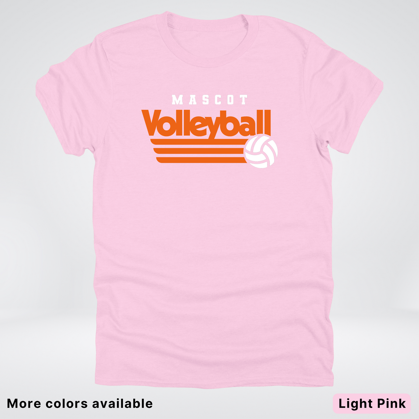 Custom Mascot - Orange - Volleyball Design 59 - T-Shirt