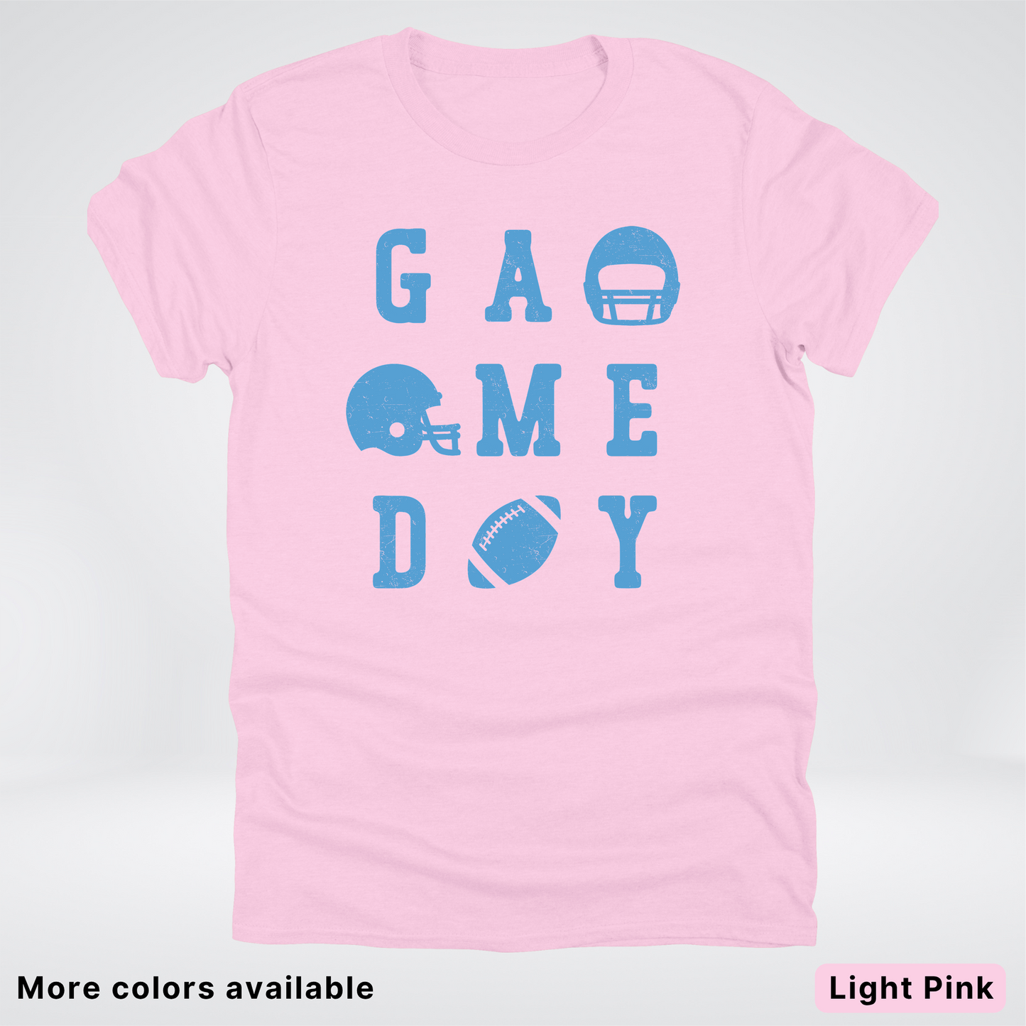 Game Day Football 3 x 3 – Light Blue Design – T-Shirt