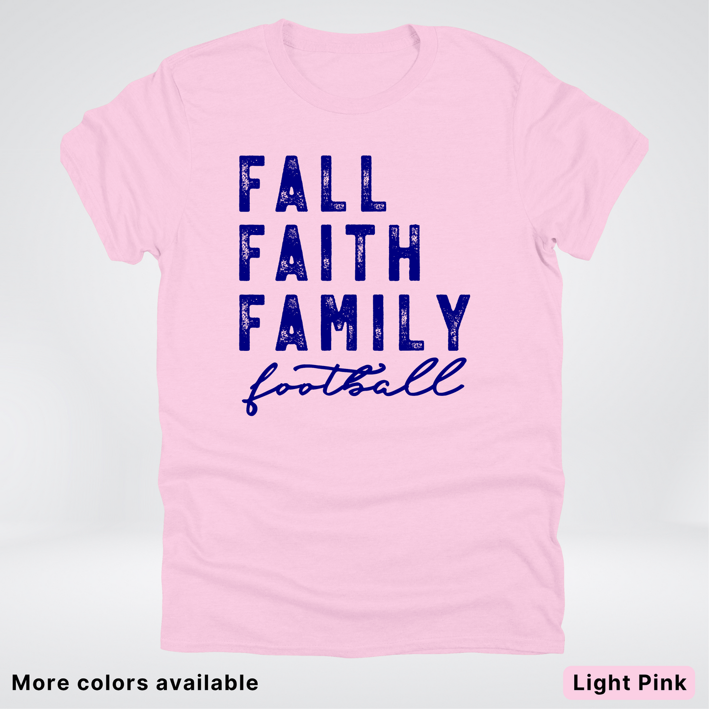 Fall Faith Family – Navy Design - Football - T-Shirt