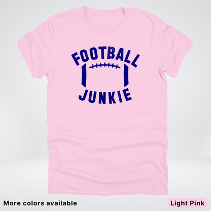 Football Junkie – Navy Design - T-Shirt