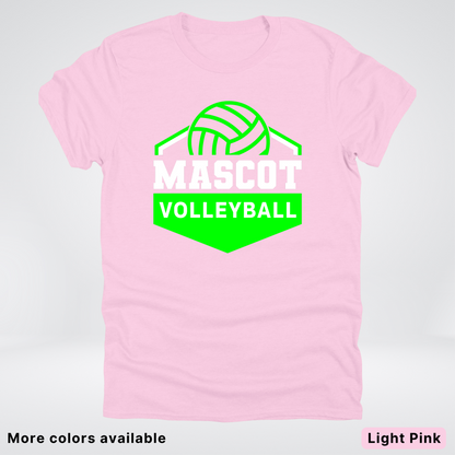 Custom Mascot - Green - Volleyball Design 71 - T-Shirt