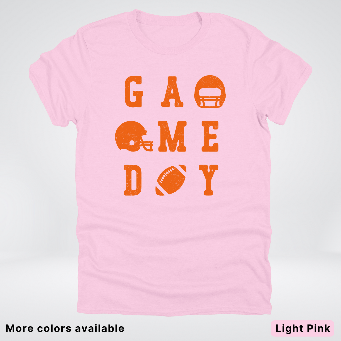 Game Day Football 3 x 3 – Orange Design  – T-Shirt