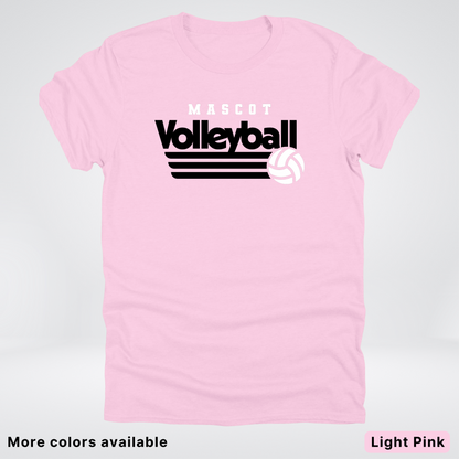Custom Mascot - Black - Volleyball Design 50 - T-Shirt