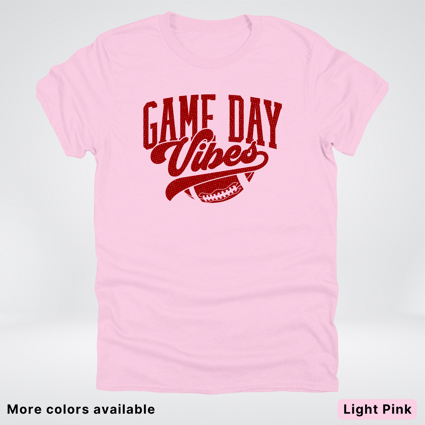 Game Day Vibes –Maroon Design - Football - T-Shirt