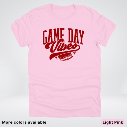 Game Day Vibes –Maroon Design - Football - T-Shirt