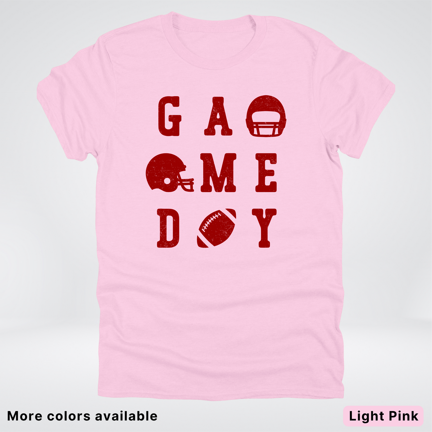 Game Day Football 3 x 3 – Maroon Design – T-Shirt