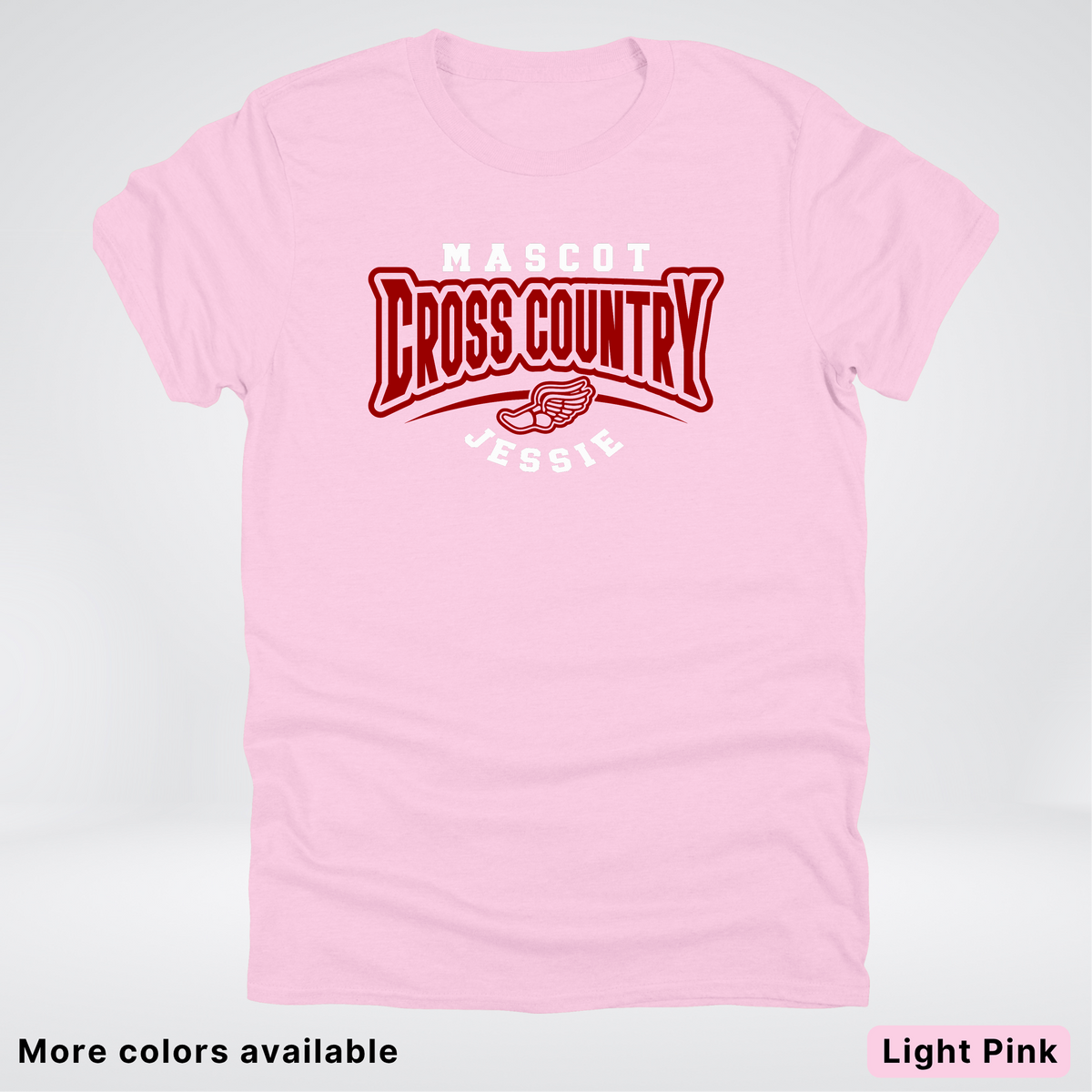 Custom Mascot & Name – Maroon Design– Cross Country 01 - T-Shirt