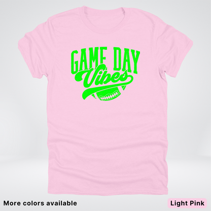 Game Day Vibes - Green Design - Football - T-Shirt
