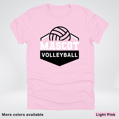 Custom Mascot - Black - Volleyball Design 62 - T-Shirt