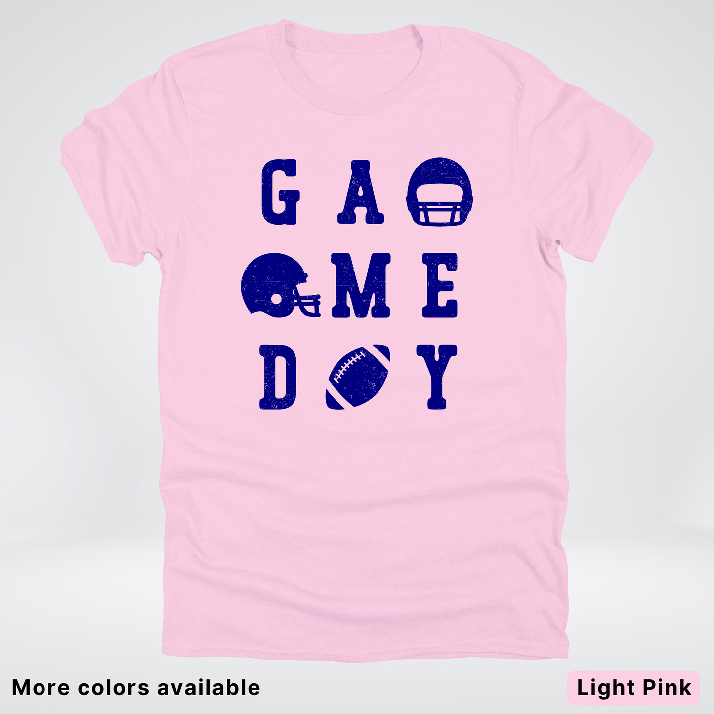 Game Day Football 3 x 3 - Navy Design - T-Shirt