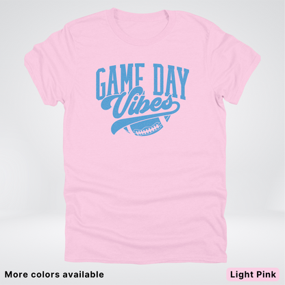 Game Day Vibes – Light Blue Design - Football - T-Shirt